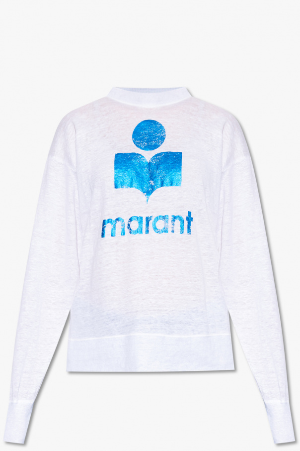 ‘Klowia’ linen T-shirt with logo, zdjęcie 1 ‘Klowia’ linen T-shirt with logo od Isabel Marant Étoile